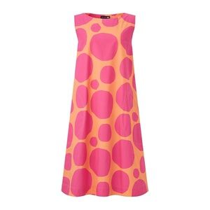 MARIMEKKO x UNIQLO Sleeveless A-Line Dress - Pink & Orange Polka Dots - Sz XXS